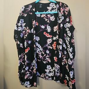 H&M Kimono Style Cardigan Women's Size S Sakura Cherry Blossom Print